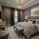 bedroom-with-chandelier-hanging-from-ceiling.webp